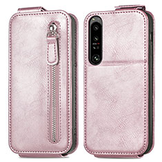 Housse Clapet Portefeuille Cuir pour Sony Xperia 1 IV Or Rose