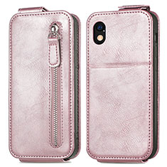 Housse Clapet Portefeuille Cuir pour Sony Xperia Ace III Or Rose