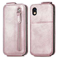Housse Clapet Portefeuille Cuir pour Sony Xperia Ace III SO-53C Or Rose