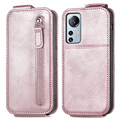 Housse Clapet Portefeuille Cuir pour Xiaomi Mi 12 Lite 5G Or Rose