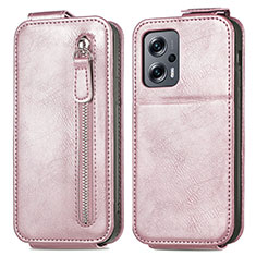 Housse Clapet Portefeuille Cuir pour Xiaomi Poco X4 GT 5G Or Rose