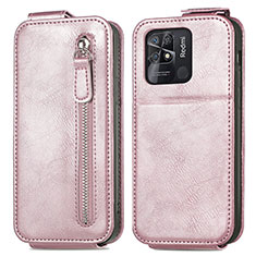 Housse Clapet Portefeuille Cuir pour Xiaomi Redmi 10C 4G Or Rose