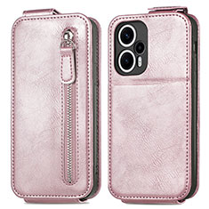 Housse Clapet Portefeuille Cuir pour Xiaomi Redmi Note 12 Turbo 5G Or Rose