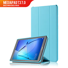 Housse Clapet Portefeuille Livre Cuir pour Huawei MediaPad T3 7.0 BG2-W09 BG2-WXX Bleu Ciel