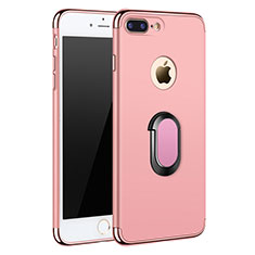 Housse Contour Luxe Metal et Plastique avec Support Bague Anneau A01 pour Apple iPhone 7 Plus Or Rose