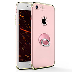 Housse Contour Luxe Metal et Plastique avec Support Bague Anneau pour Apple iPhone 7 Rose