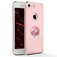 Housse Contour Luxe Metal et Plastique avec Support Bague Anneau pour Apple iPhone SE (2020) Rose