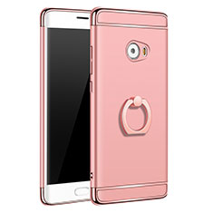 Housse Contour Luxe Metal et Plastique avec Support Bague Anneau pour Xiaomi Mi Note 2 Or Rose