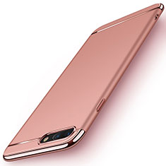 Housse Contour Luxe Metal et Plastique F01 pour Apple iPhone 7 Plus Or Rose