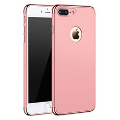 Housse Contour Luxe Metal et Plastique F05 pour Apple iPhone 7 Plus Or Rose