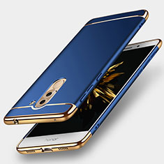 Housse Contour Luxe Metal et Plastique M02 pour Huawei Honor 6X Bleu