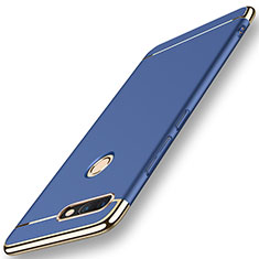 Housse Contour Luxe Metal et Plastique pour Huawei Nova 2 Plus Bleu