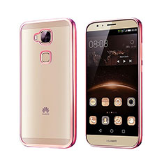 Housse Contour Silicone et Vitre Transparente Mat pour Huawei G8 Or Rose