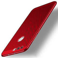Housse Plastique Rigide Mailles Filet pour Huawei Honor 8 Rouge