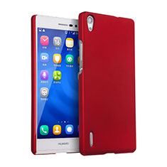 Housse Plastique Rigide Mat pour Huawei Ascend P7 Rouge