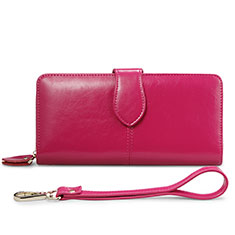 Housse Pochette Cuir Portefeuille Universel pour Huawei Mate Xs 2 Rose Rouge