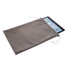 Housse Pochette Velour pour Huawei Matebook E 12 Gris