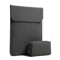 Housse Pochette Velour Tissu L02 pour Huawei Honor MagicBook 15 Noir