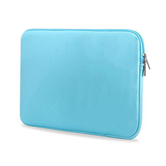 Housse Pochette Velour Tissu L04 pour Huawei Honor MagicBook 14 Bleu Ciel