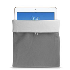 Housse Pochette Velour Tissu pour Apple iPad Pro 12.9 Gris