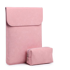 Housse Pochette Velour Tissu pour Apple MacBook 12 pouces Rose