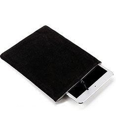 Housse Pochette Velour Tissu pour Huawei Matebook E 12 Noir