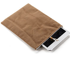 Housse Pochette Velour Tissu pour Huawei Mediapad Honor X2 Marron