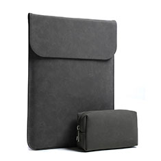 Housse Pochette Velour Tissu S02 pour Huawei Matebook D14 (2020) Noir