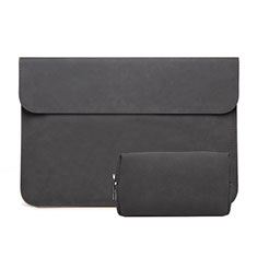 Housse Pochette Velour Tissu S03 pour Huawei Matebook D14 (2020) Noir