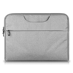 Housse Pochette Velour Tissu S03 pour Huawei Matebook X Pro (2020) 13.9 Gris