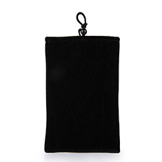 Housse Pochette Velour Tissu Universel pour Sony Xperia XZ1 Compact Noir