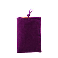 Housse Pochette Velour Tissu Universel pour Handy Zubehoer Wasserdichte Handyhuelle Violet