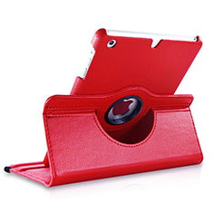 Housse Portefeuille Cuir Rotatif pour Apple iPad Mini 2 Rouge