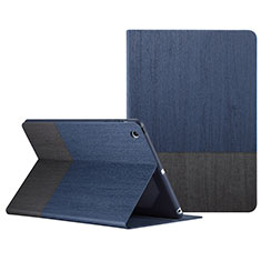 Housse Portefeuille Livre Cuir L02 pour Apple iPad Mini 2 Bleu