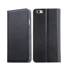 Housse Portefeuille Livre Cuir pour Apple iPhone 6 Noir