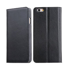 Housse Portefeuille Livre Cuir pour Apple iPhone 6S Noir