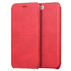 Housse Portefeuille Livre Cuir pour Apple iPhone 7 Rouge