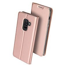 Housse Portefeuille Livre Cuir pour Samsung Galaxy A6 Plus Rose