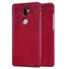 Housse Portefeuille Livre Cuir pour Xiaomi Mi 5S Plus Rouge