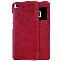 Housse Portefeuille Livre Cuir pour Xiaomi Mi 5S Rouge