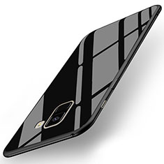Housse Silicone Souple Miroir pour Samsung Galaxy A8+ A8 Plus (2018) A730F Noir