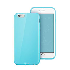 Housse Silicone TPU Souple Couleur Unie pour Apple iPhone 6 Plus Bleu Ciel