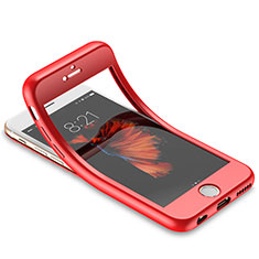 Housse Ultra Fine TPU Souple 360 Degres Avant et Arriere pour Apple iPhone 6 Rouge