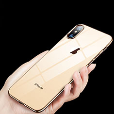 Housse Ultra Fine TPU Souple Transparente C11 pour Apple iPhone Xs Max Or