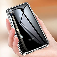 Housse Ultra Fine TPU Souple Transparente C15 pour Apple iPhone X Noir