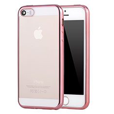 Housse Ultra Fine TPU Souple Transparente H03 pour Apple iPhone 5S Rose