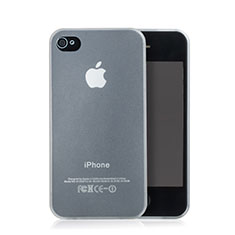 Housse Ultra Fine TPU Souple Transparente Mat pour Apple iPhone 4S Blanc