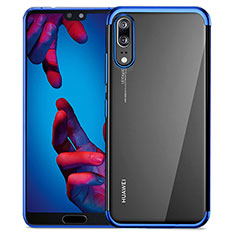 Housse Ultra Fine TPU Souple Transparente T02 pour Huawei P20 Bleu