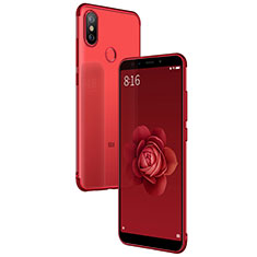 Housse Ultra Fine TPU Souple Transparente T04 pour Xiaomi Mi A2 Rouge