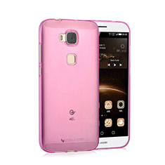 Housse Ultra Slim Silicone Souple Transparente pour Huawei G7 Plus Rose